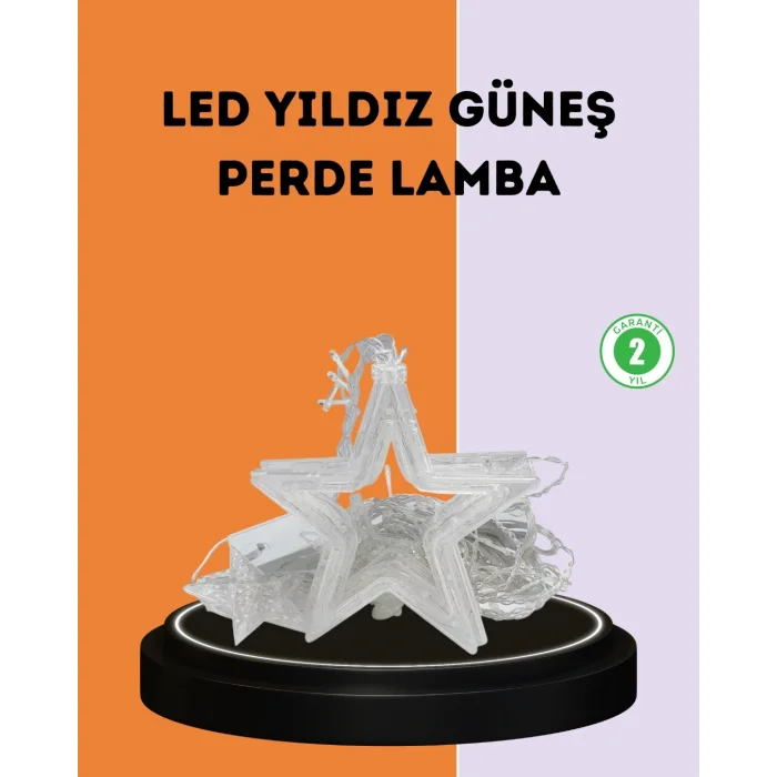 BUĞZ 3x3 Metre Yıldız Peri Led Perde Işık Romantik Dekorasyon