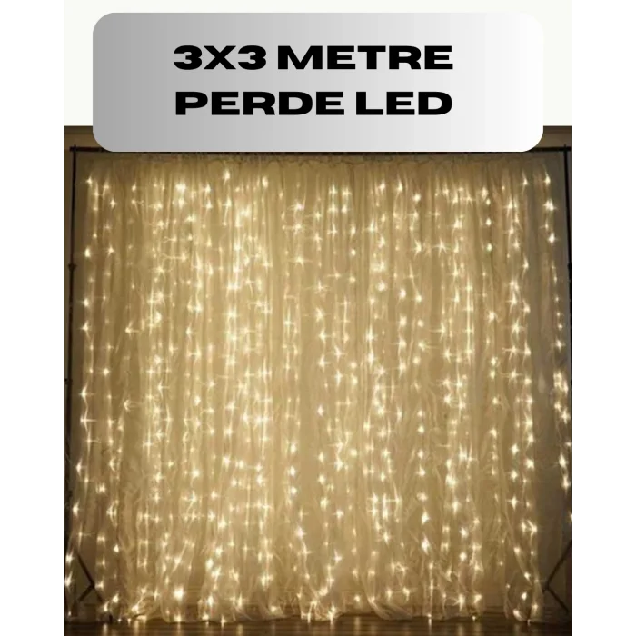 BUĞZ 3x3 Perde LED Işık Şelale Model Özel Gün Dekoratif Aydınlatma
