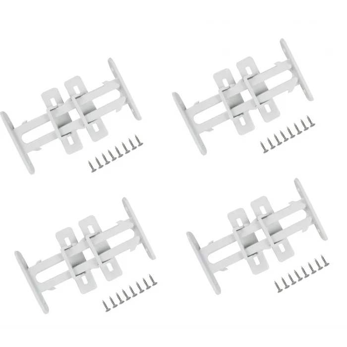 BUĞZ 4 Adet Bebek Çocuk Koruma Kilidi - Dolap Çekmece Kilidi Sürgülü Kilit