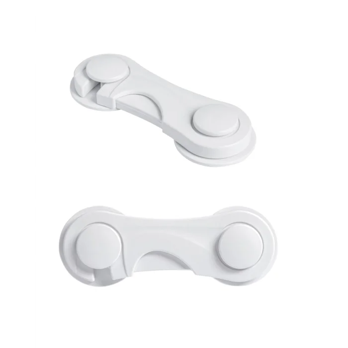 BUĞZ 4 Adet Bebek ve Çocuk Koruyucu Dolap Kilidi Vida Gerektirmeyen Güvenlik Seti - BUĞZ