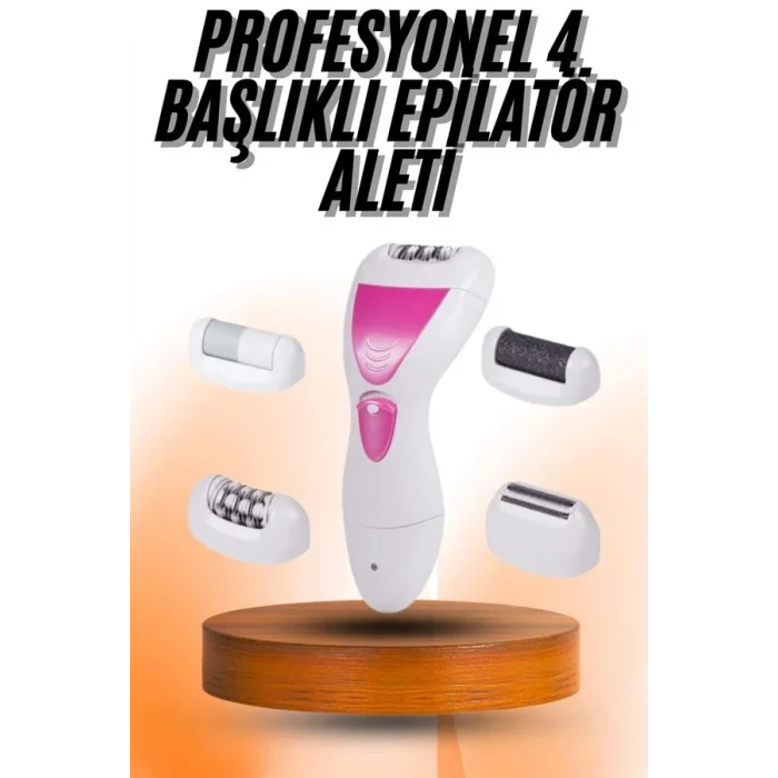 BUĞZ 4 Başlıklı Bakım Cihazı Epilatör Tüy Alma Makinesi Topuk Törpüsü