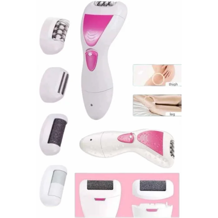  4 Başlıklı Bakım Cihazı Epilatör Tüy Alma Makinesi Topuk Törpüsü