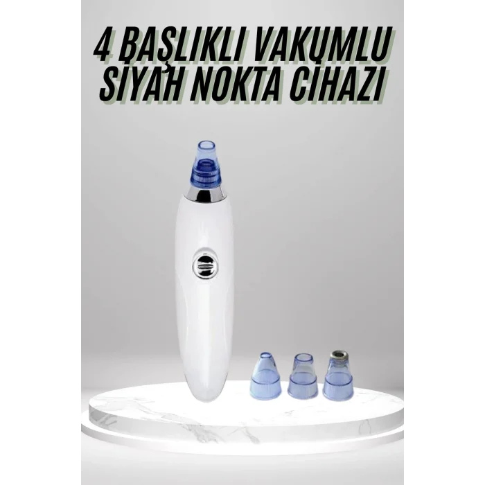 BUĞZ 4 Başlıklı Pilli Vakumlu Siyah Nokta Temizleyici Akne Ve Sivilce Önleyici