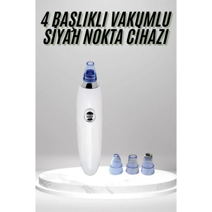 BUĞZ 4 Başlıklı Pilli Vakumlu Siyah Nokta Temizleyici Akne Ve Sivilce Önleyici