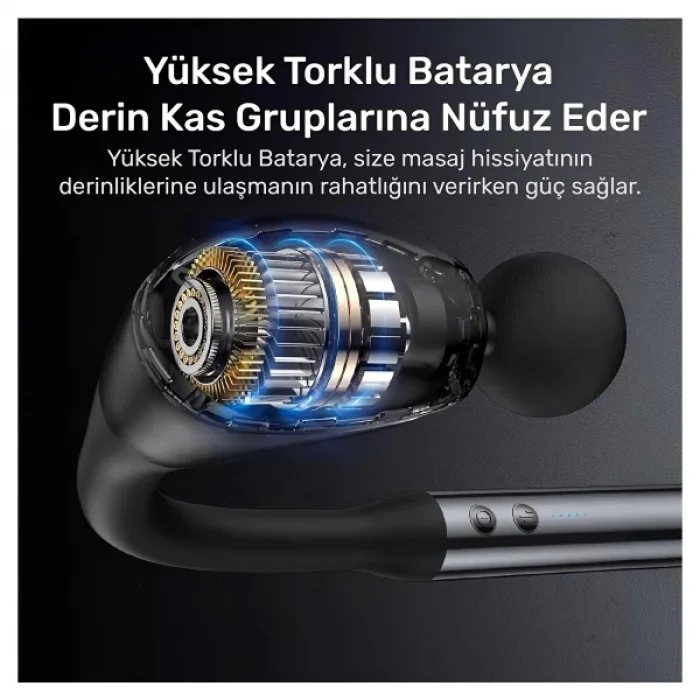 BUĞZ 4 Başlıklı Uzun Saplı Ergonomik Profesyonel Sporcu Masaj Tabancası