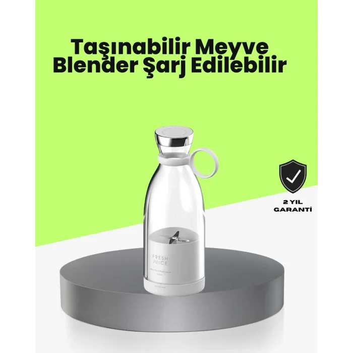  4 Bıçaklı Gıda Sınıfı Paslanmaz Çelik Taşınabilir Blender