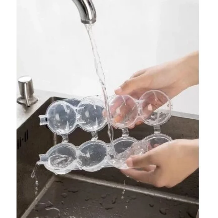 BUĞZ 4 Bölmeli  Küre Buz Topu Kalıbı -  Yuvarlak Buz Topu