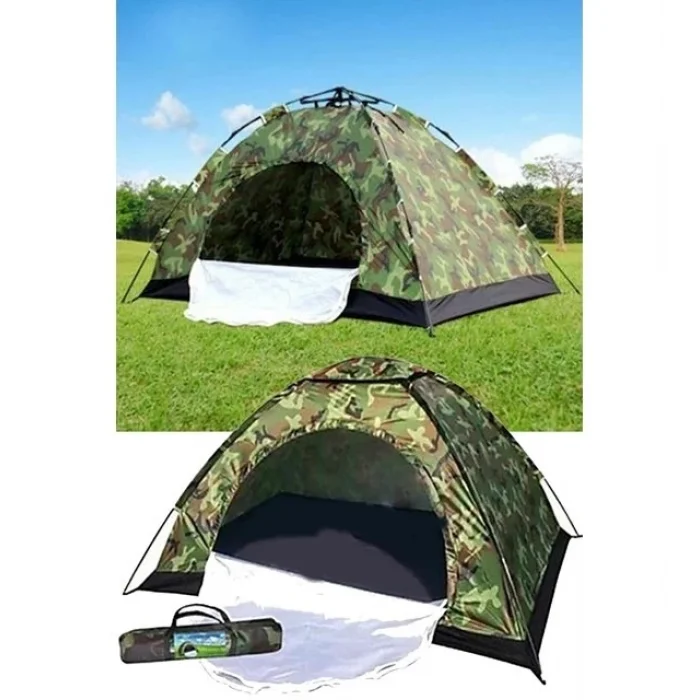 BUĞZ 4 Kişilik Kamuflaj Desenli Kolay Kurulumlu Kamp Çadırı