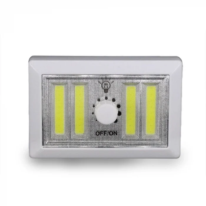 BUĞZ 4 Ledli Pilli Led Lamba Güç Ayarlı Led Portatif Lamba Led Işık - Mıknatıslı Yapışkanlı