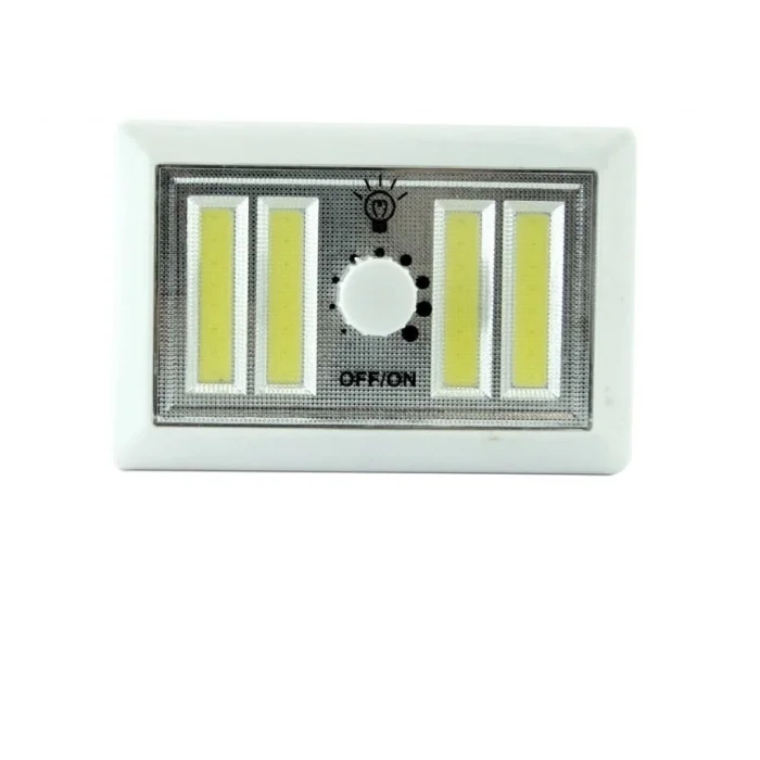 BUĞZ 4 Ledli Pilli Led Lamba Güç Ayarlı Led Portatif Lamba Led Işık - Mıknatıslı Yapışkanlı