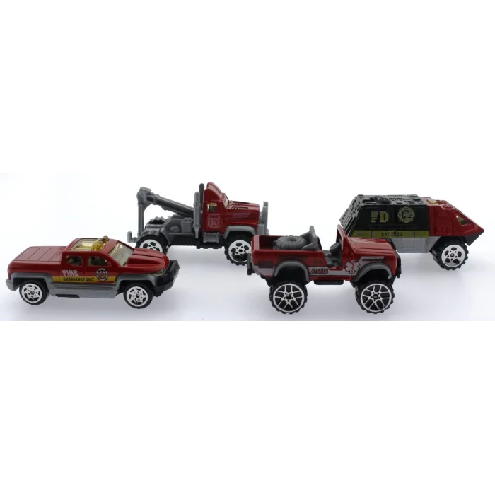  4Lü Die Cast İtfaiye Seti