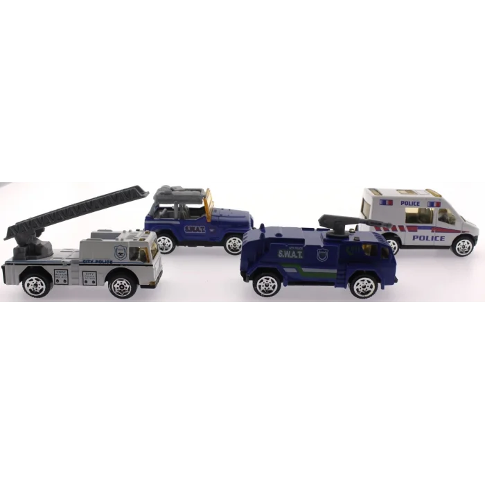  4Lü Die Cast Polis Seti