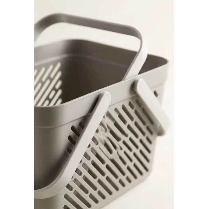 BUĞZ 4lü Gri Mutfak Düzenleyici Kulplu Sepet Banyo Çamaşır Organizer Seti