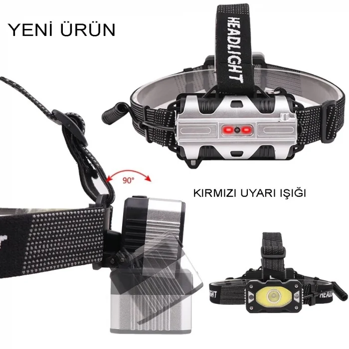 BUĞZ 4 Modlu Sensörlü Şarjlı  Güçlü Kafa Lambası  Wt-248