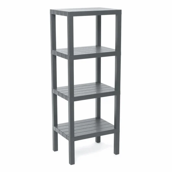 BUĞZ 4 Raflı Gri Modüler Ünite Plastik 38x29x100 Cm Bx40