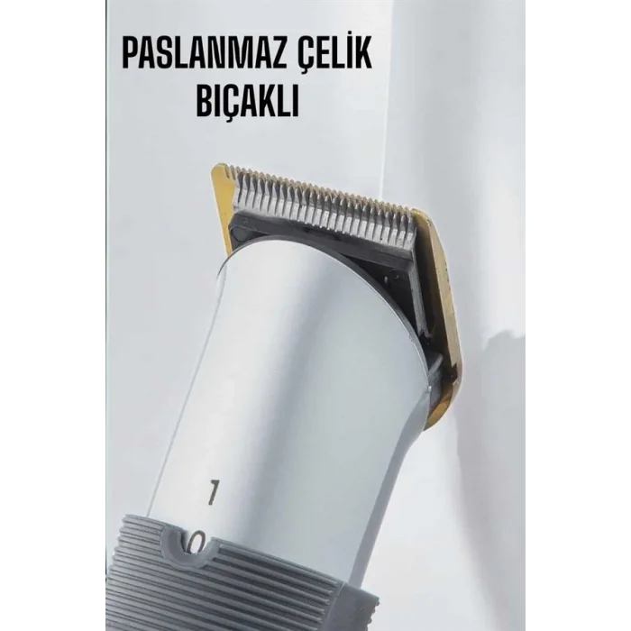 BUĞZ 4 Taraklı Profesyonel Şarjlı Saç ve Sakal Kesme Tıraş Makinesi Seti