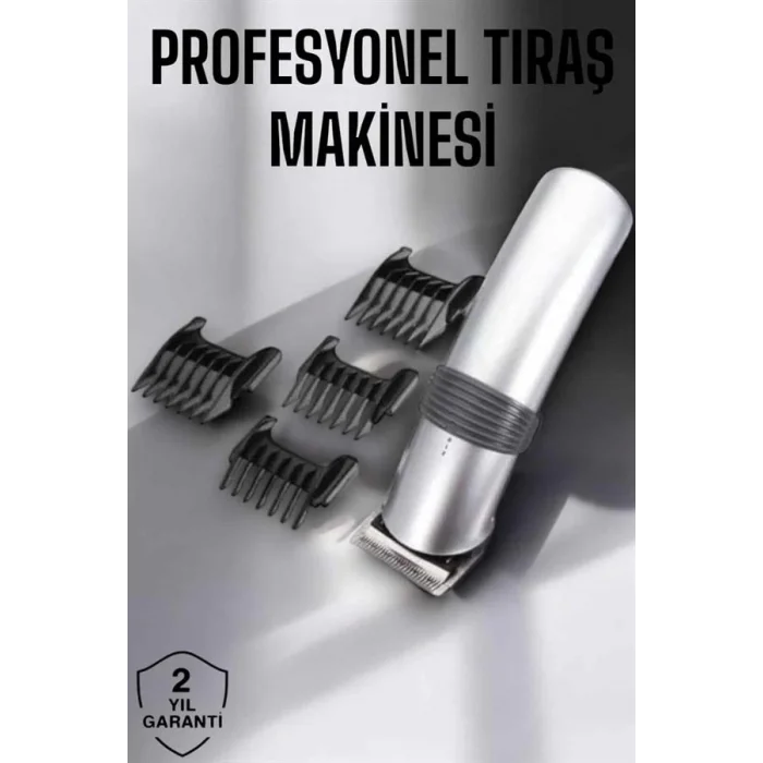  4 Taraklı Taşınabilir Profesyonel Saç ve Sakal Kesme Tıraş Makinesi