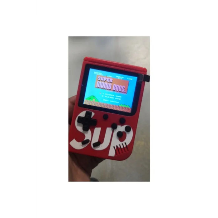 BUĞZ 400 Klasik Oyun İçeren Mini Retro Oyun Konsolu, Şarj Edilebilir ve Kırmızı Renk Seçeneği