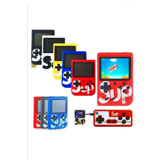 BUĞZ 400 nostalji oyunlu mini atari çift kol kırmızı renk bluetooth yok oyun konsolu - Elektronik