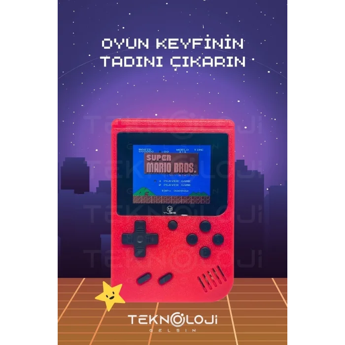  400 Oyunlu Mini Atari Gameboy Oyun Konsolu Gamebox Kollu Atari