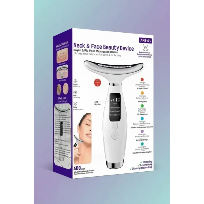 BUĞZ 45 Derece Isıtmalı, 400mAh, LCD Göstergeli 7 Modlu, Boyun ve Yüz Sıkılaştırma Cihazı