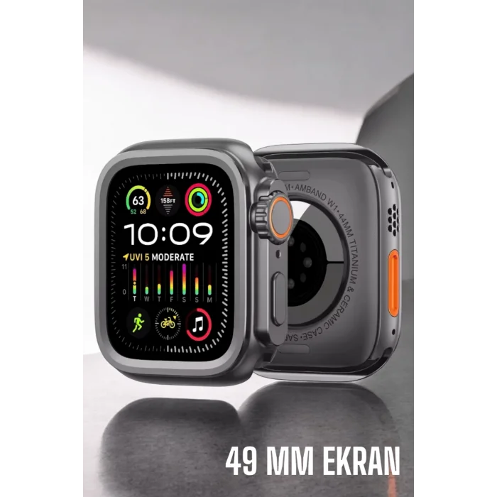 BUĞZ 45 MM Gri Kasa Ultra Akıllı Saat Sesli Görüşme, Sağlık Takibi, Suya Dayanıklı