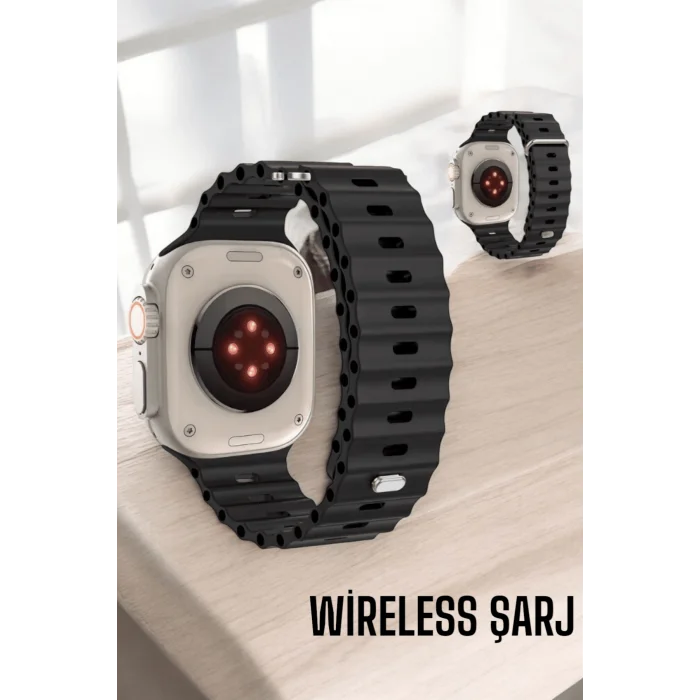 BUĞZ 45 MM Gri Kasa Ultra Akıllı Saat Sesli Görüşme, Sağlık Takibi, Suya Dayanıklı - BUĞZ