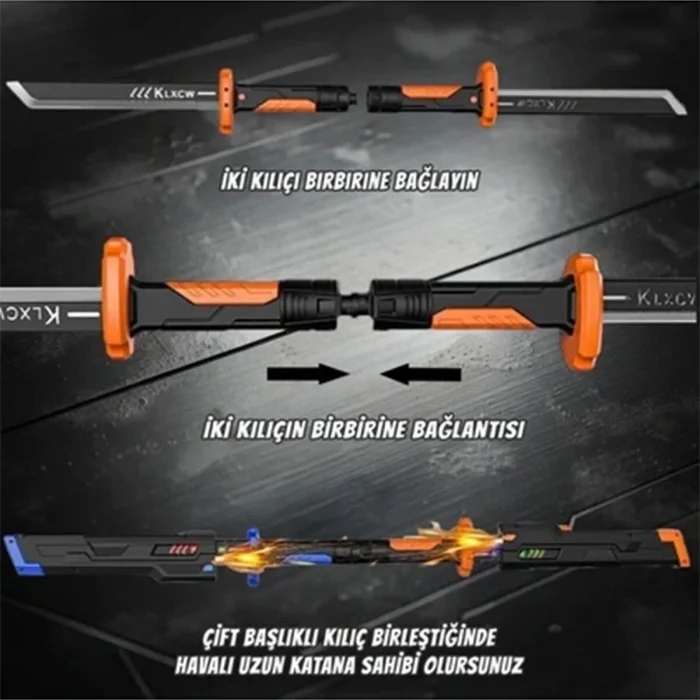 BUĞZ 456-38M 44 CM KIVILCIM ÇIKARAN FARKLI RENKLERDE LED IŞIN KILICI - 1  Kılıç Fiyatıdır