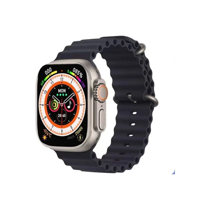 BUĞZ 45mm Gri Kasa ve Çok Renkli Silikon Kordonlu Akıllı Saat - GPS, Nabız ve Sesli Görüşmeli