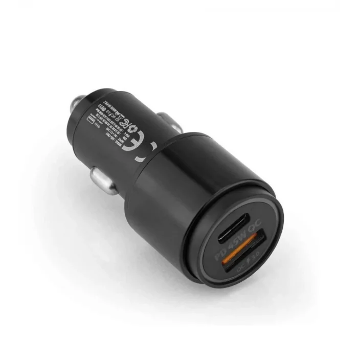BUĞZ 45W PD USB Oto Şarj Kafa Hızlı Şarj Çakmaklık Adaptörü, USB-C ve USB-A Çıkışlı, iPhone ve Android Uyumlu