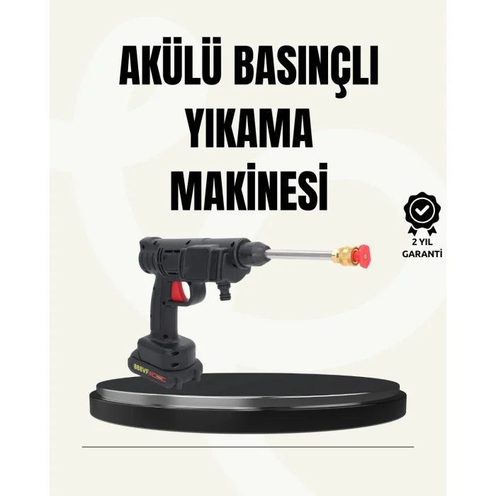 BUĞZ 48V Şarjlı Basınçlı Yıkama Makinesi Kablosuz Su Tabancası