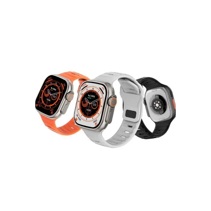 BUĞZ 49 mm Ekranlı Turuncu Akıllı Saat, GPS ve NFC Özellikli, Nabız ve Uyku Takibi Yapar