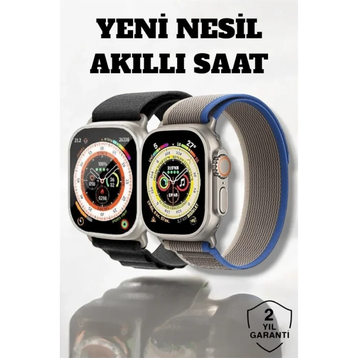  49MM Ekranlı, Kan Basıncı ve Adımsayar Özellikli Bluetooth Akıllı Saat
