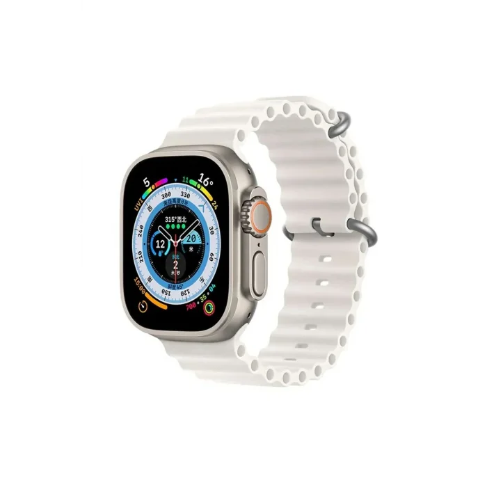 BUĞZ 49mm Metalik Kasa ve Silikon Kordonlu, GPS ve Nabız Sensörü Özellikli Akıllı Saat