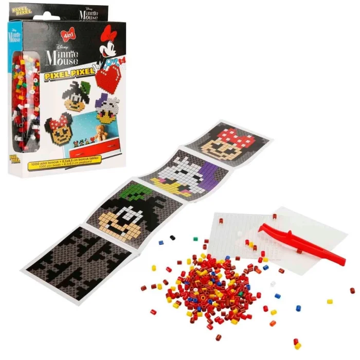 BUĞZ 4in1 Disney Minnie Mouse Pixel Pixel Boncuk Aktivite ve Oyuncak Seti