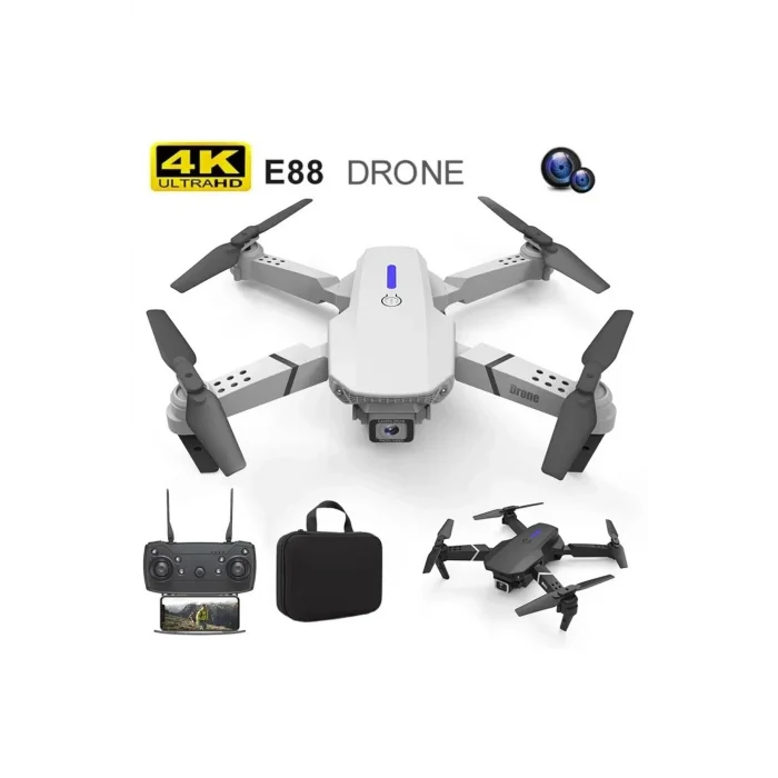 BUĞZ 4K Çift Kameralı Katlanabilir Drone, WiFi Kontrol ve Uzaktan Kumanda ile Kullanım