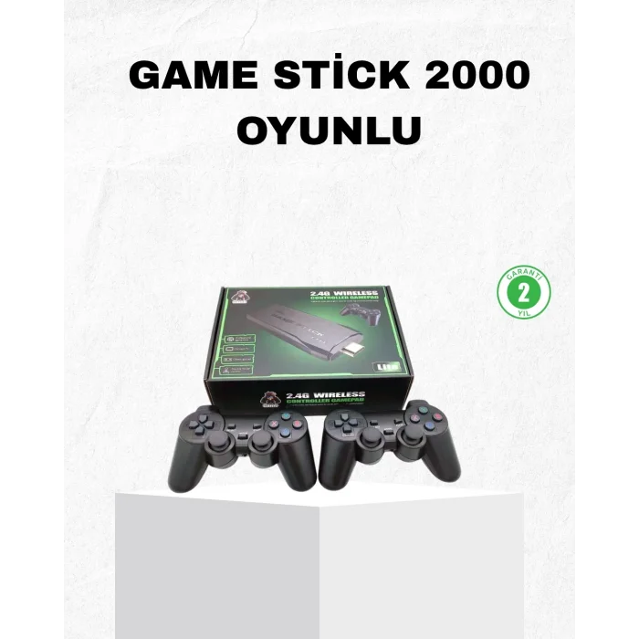 BUĞZ 4K Destekli Kablosuz Retro Atari Oyun Konsolu – 20000 Oyun, 2 Kolu