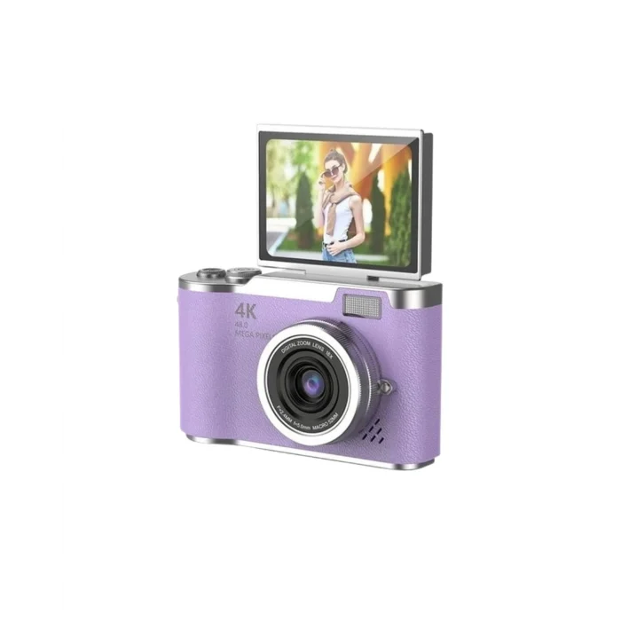 BUĞZ 4K Kompakt Kamera 48 MP Autofocus Flash Özellikli Vlog Kamera