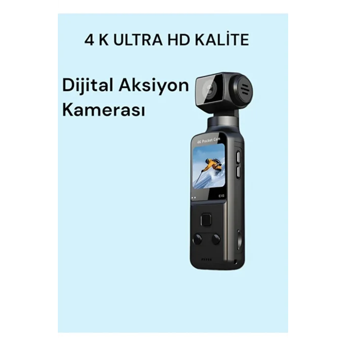 BUĞZ 4k Ultra Hd 270° Döndürülebilir Su Geçirmez Kablosuz Vlog Spor Ve Aksiyon Kamerası - Lisinya