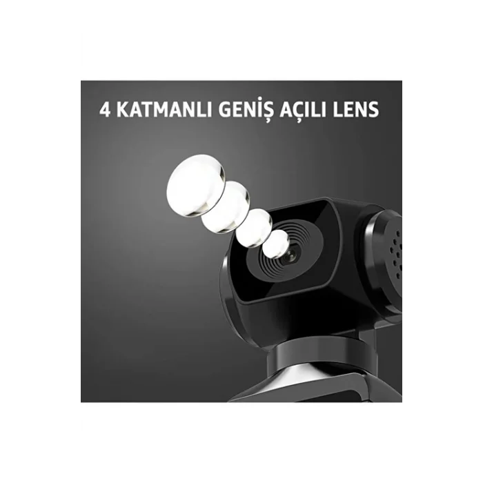 BUĞZ 4k Ultra Hd Aksiyon Kamerası 270° Geniş Açı Döner Klips Su Geçirmez Kılıf Wifi Kamera