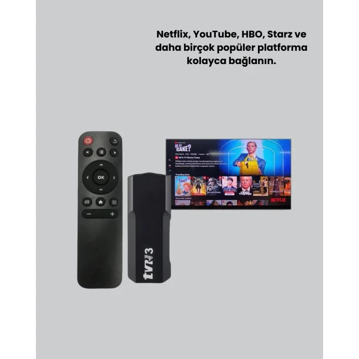  4K Ultra HD Android TV Stick – Tak Çalıştır Akıllı TV Cihazı