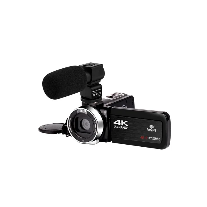 BUĞZ 4k Vlog Dijital Video Kamera Wifi 48mp 16x Kaydedici Fotoğrafçılık 3.0’’ıps Dokunmatik Ekran Mikrofon Çift Batarya