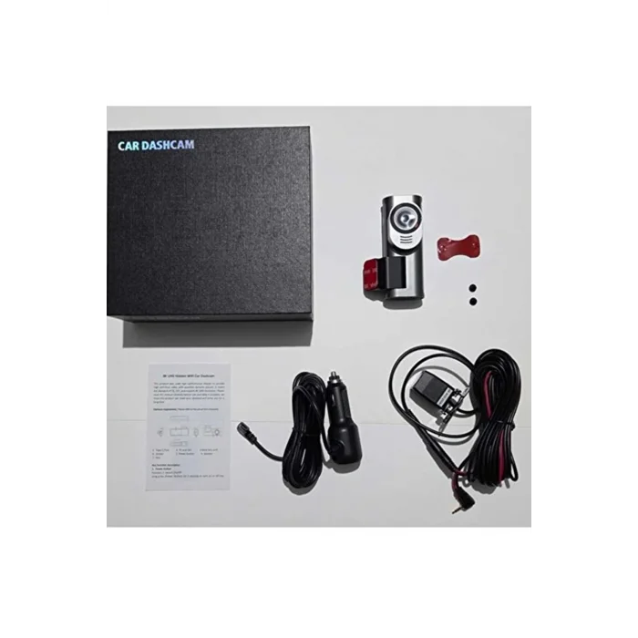 BUĞZ 4k Wifi Çift Kameralı Araç Kamerası Gece Görüşlü G-sensörlü Dash Cam 170 Derece