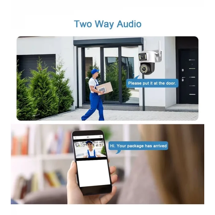 BUĞZ 4MP Yoosee Çift Lens IP Kamera - WIFI Açık Otomatik İzleme, Su Geçirmez Kablosuz Güvenlik Ev Kamerası, Renkli Gece Görüş ( BUĞZ )