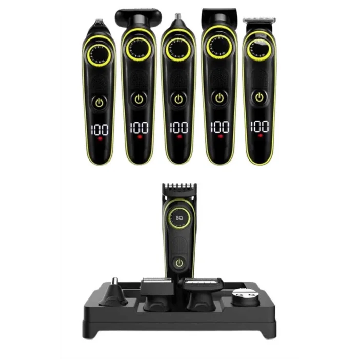 BUĞZ 5 Başlıklı Şarjlı Tıraş Makinesi Led Ekran Saç Sakal Ense Tıraşına Uygun Bakım Seti - Lisinya