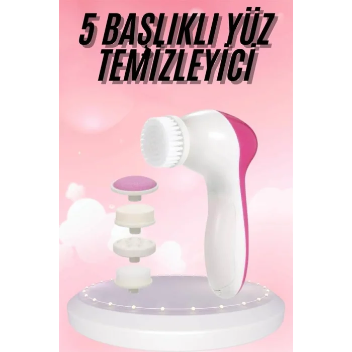 BUĞZ 5 Başlıklı Titreşimli Cilt Temizleme Seti Canlandırıcı ve Onarıcı - BUĞZ