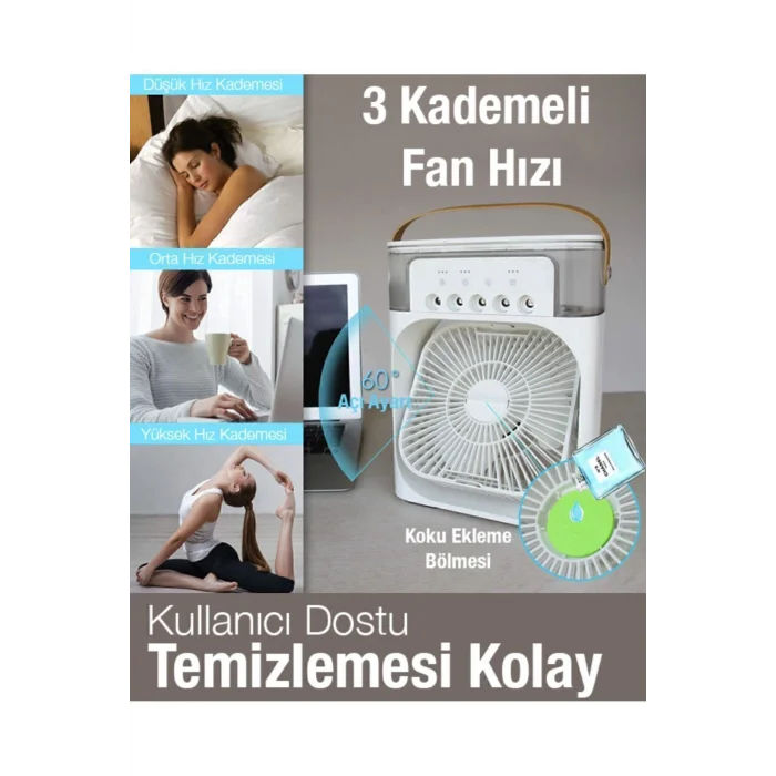 BUĞZ 5 Çıkışlı Fanlı Ultrasonik Hava Nemlendirici, Oda Havasını Etkili Şekilde Nemlendirir