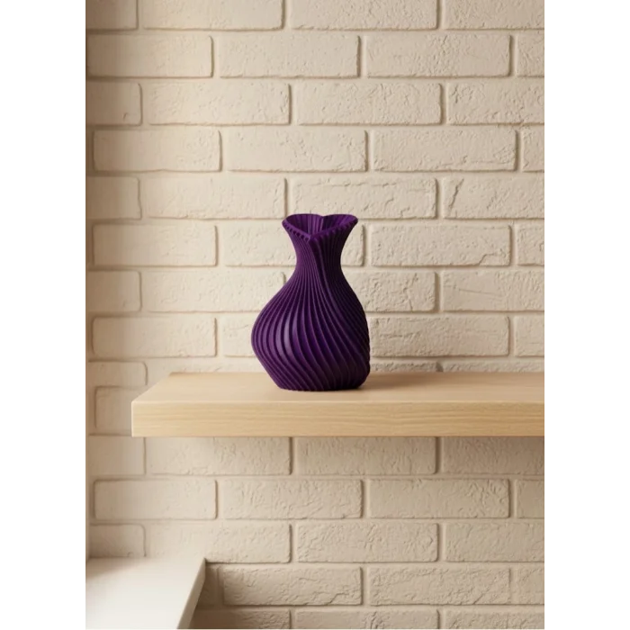 BUĞZ 5 cm Mor Kalp Formlu Mini Vazo Modern Mini Dekor Ürünü