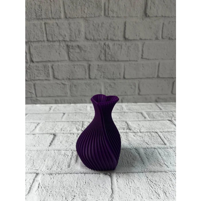 BUĞZ 5 cm Mor Kalp Formlu Mini Vazo Modern Mini Dekor Ürünü - Lisinya