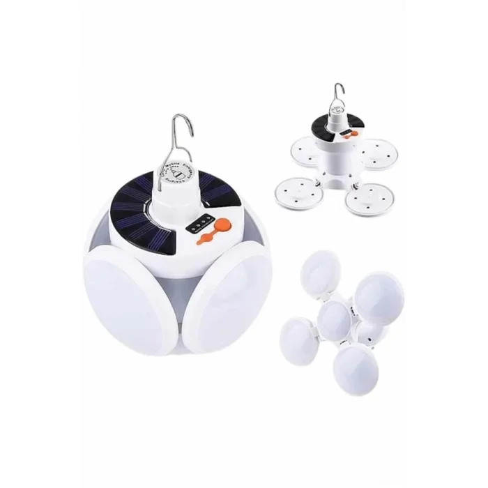 BUĞZ 5 Kanatlı Bahçe Aydınlatma Led Askılı Solar Güneş Enerji Usb Sarjlı